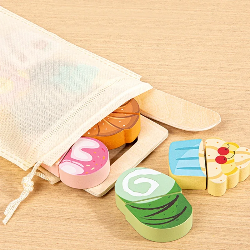 Houten Montessori Fantasiespel Keukenspeelgoed Fruit- en groentevoedsel Snijhuis Interactief Educatief voor kinderen