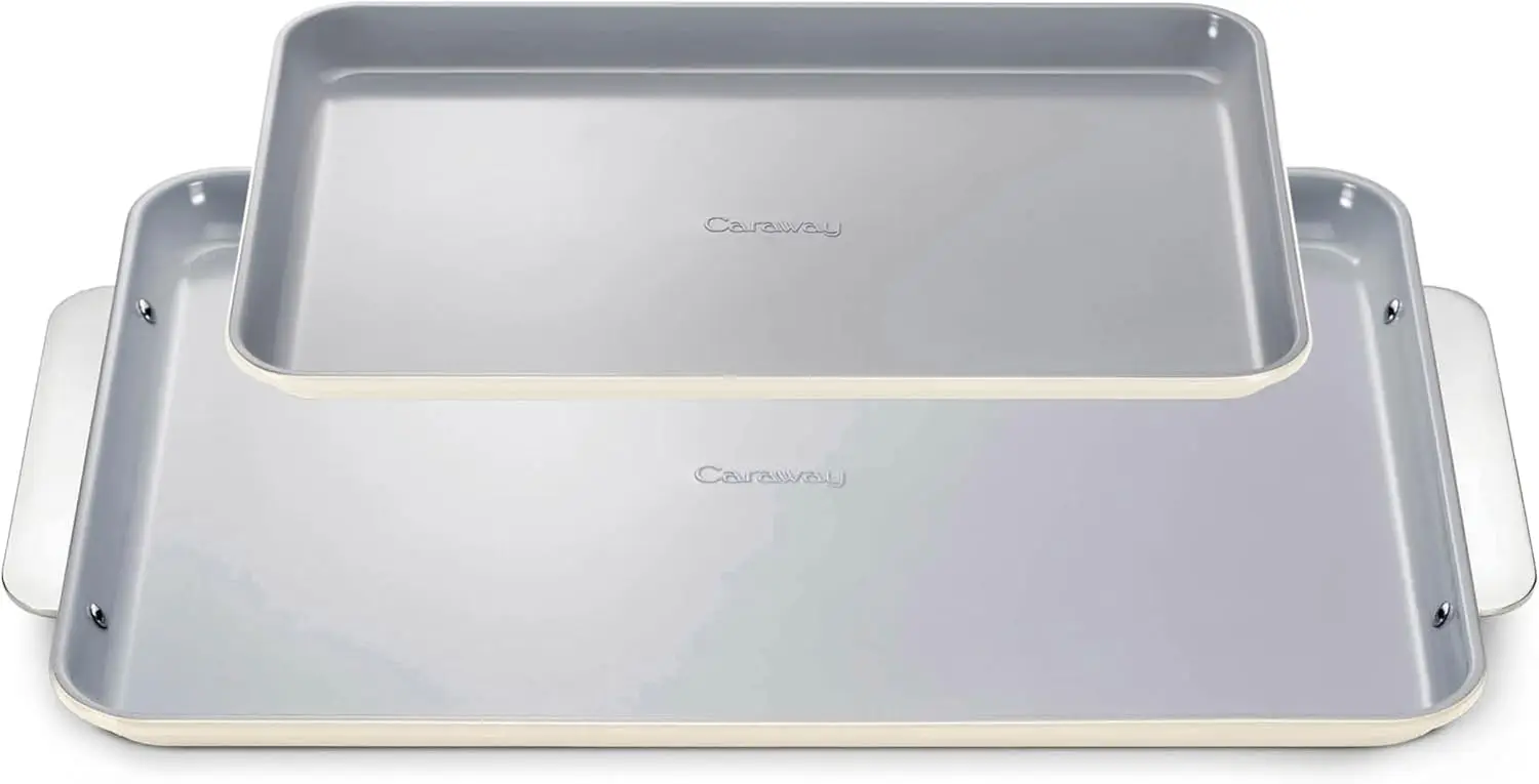 

Non-Stick Ceramic Baking Sheet Duo - Naturally Slick Ceramic Coating - Non-Toxic, PTFE & PFOA Free