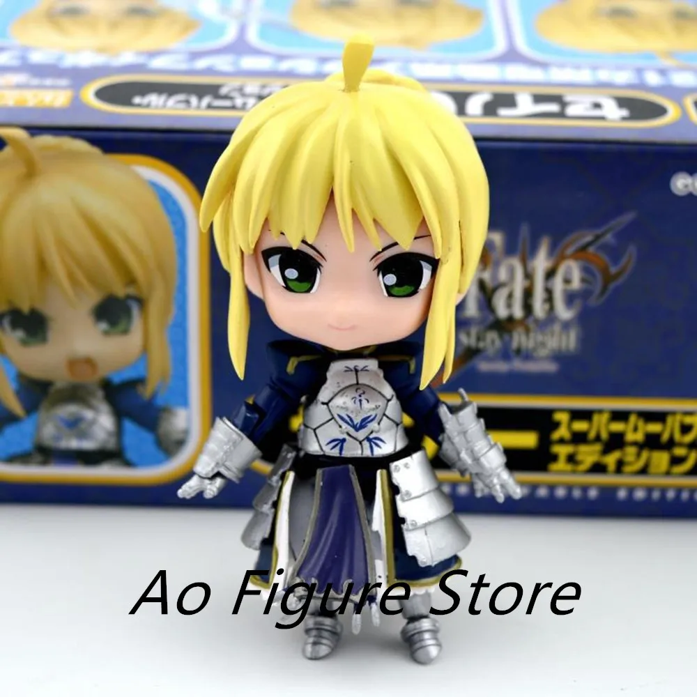 Anime 121 Fate Stay Night Saber Action Figure Q version Collection Model Toys 10cm Gift For Kids Birthday Present