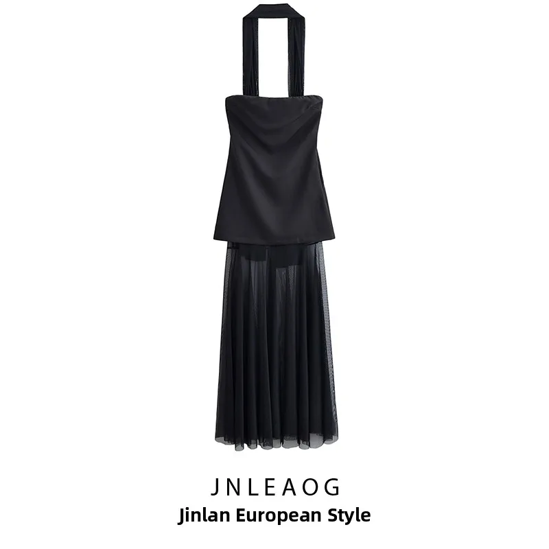 Ele oulder Bared Design Dr JNLEAOG automne nouveau Sle femmes Faion couleur Pure Tube droit Dr tenue décontracté