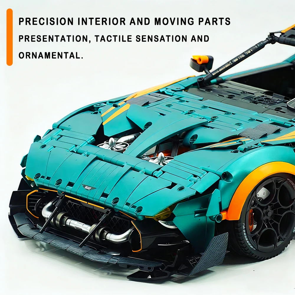 مقياس 1:8 مارتن فولكان سيارة رياضية بنة نموذج سيارة تجميع صعبة عالية لعبة الطوب التقنية لصبي هدية