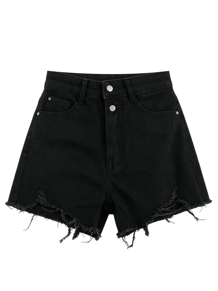 

High Waist Denim Shorts Women's Summer New Style plus Size Casual Versatile Fashionable Trousers Retro Trendy for Plump Sister