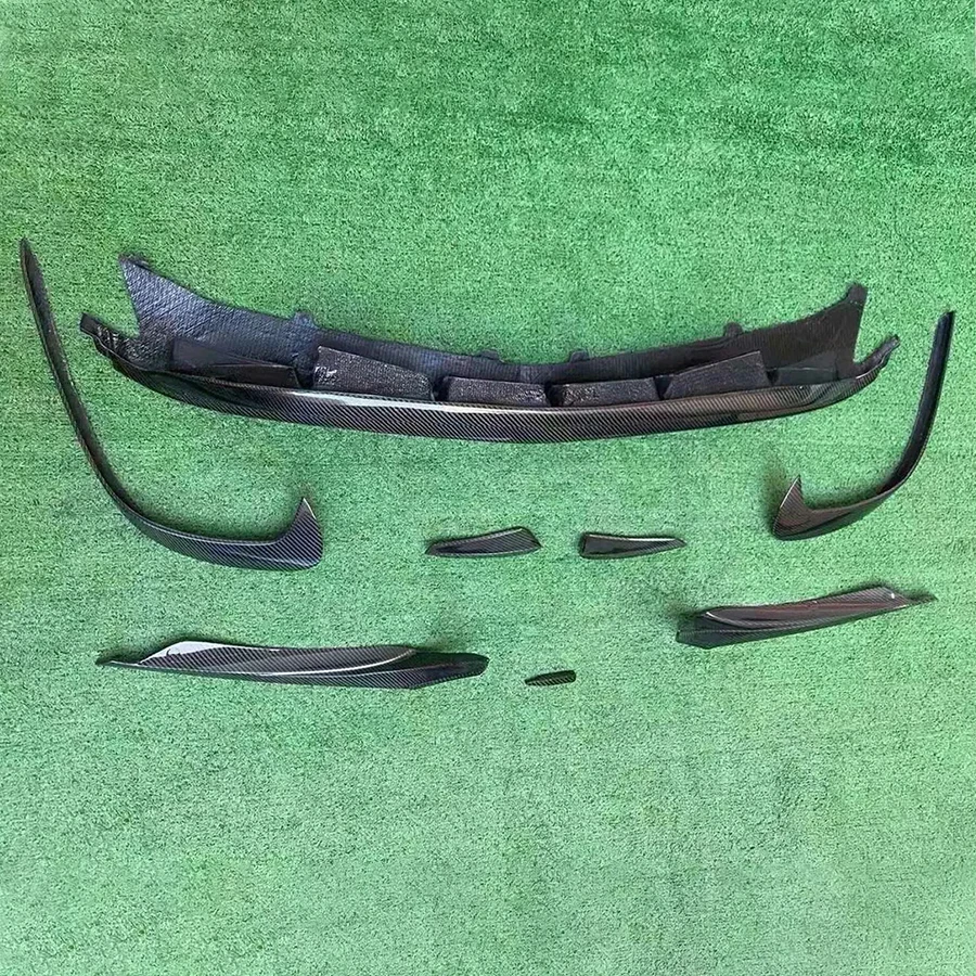 For Mercedes Benz A Class AMG W176 A45 Carbon Fiber Car Front Bumper Diverter Spoiler Diffuser Front lip chin Car Accessories view 6