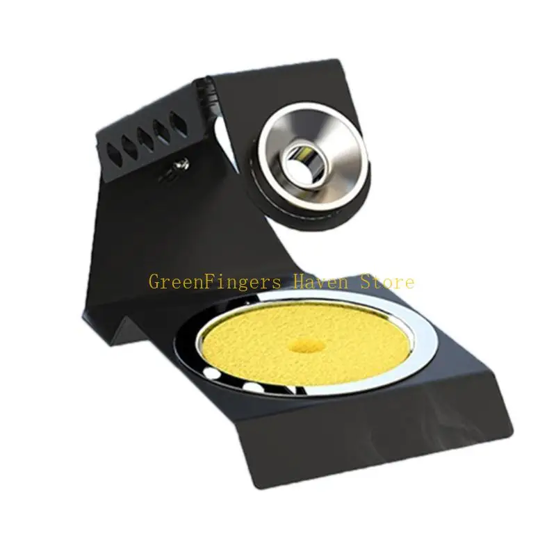 F68D Soldering Iron Holder Solder Iron Stand Black Base Soldering Tip Cleaner Soldering Iron Station Stand for T3A Soldering