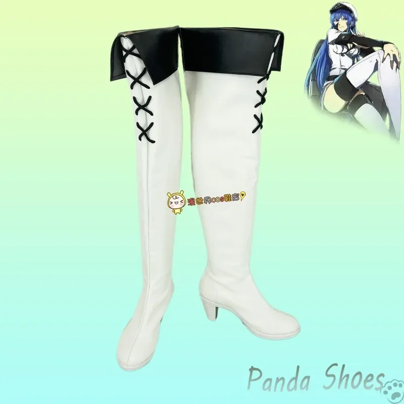 Anime Akame Ga Kill Esdeath Scarpe Cosplay Anime Cos Comic Costume Cosplay Scarpe Prop per Con Festa di Halloween