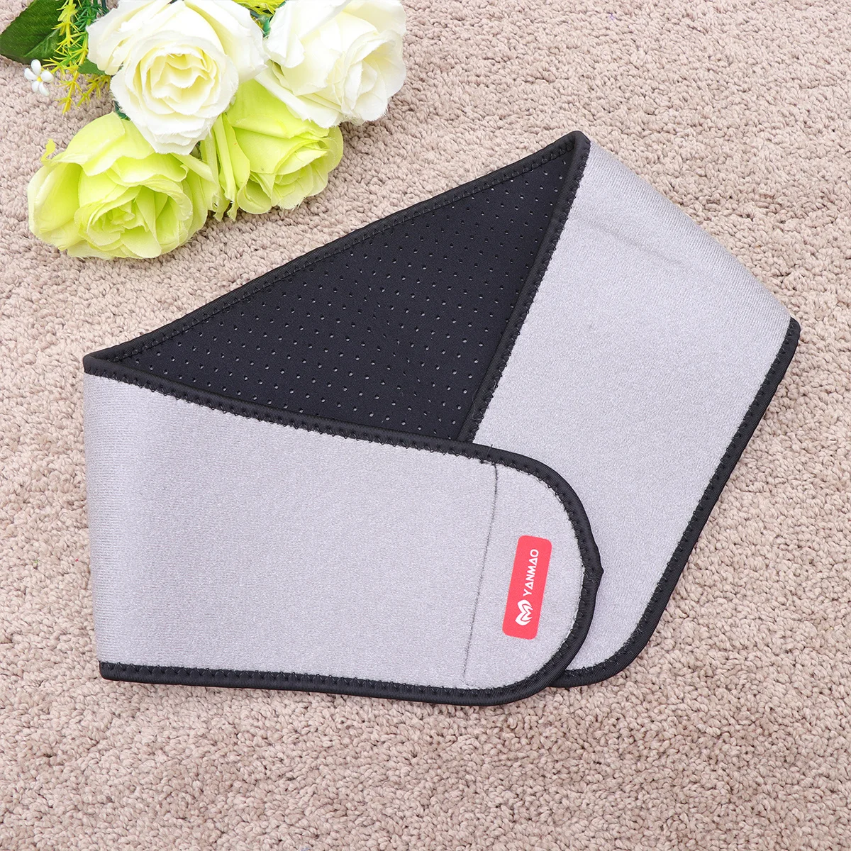 حزام دعم الخصر للأطفال باللون الرمادي، حزام دعامة قطني مرن قابل للتنفس لدعم ضغط الألم، اللعب النشط #2