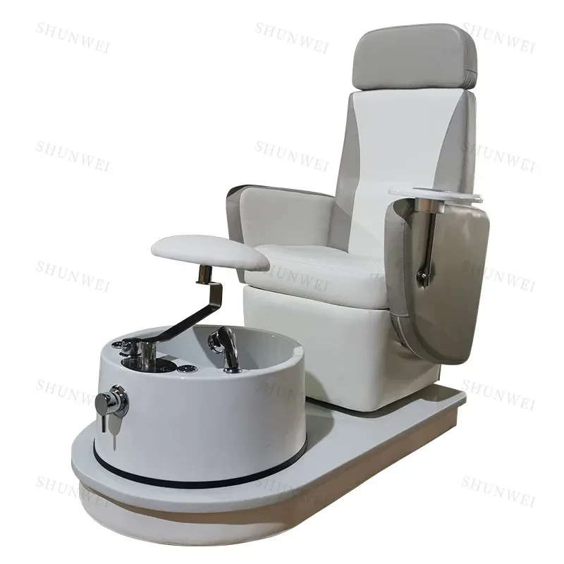 Rotatable Electric Foot Massage Sofa with Lamp Pedicure Chair for Foot Soaking Therapy Manicure Beauty Furniture