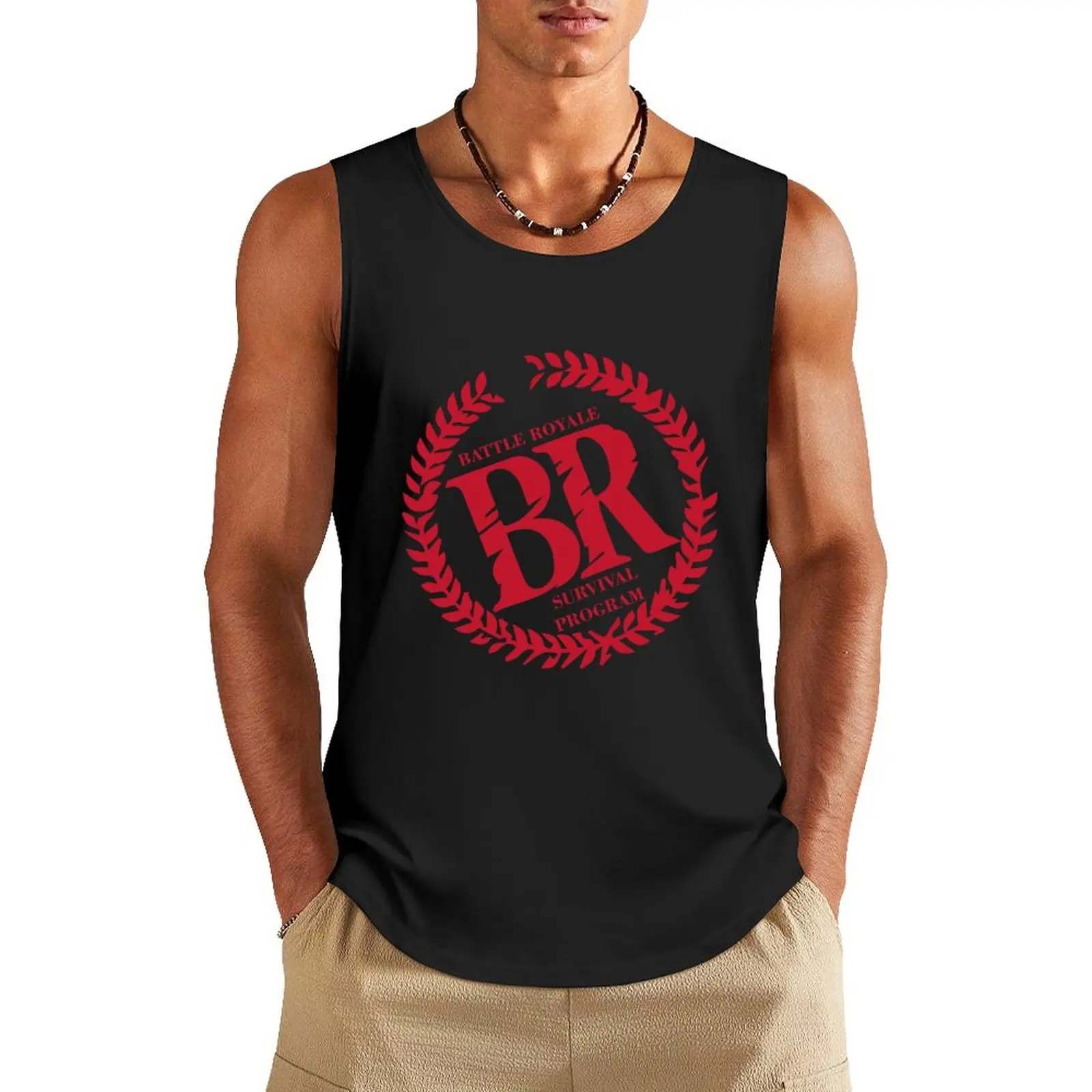 Battle Royale Survival program - Minimalist TV & Movie design - Film & TV Art Tank Top gym t-shirts basketball vest men