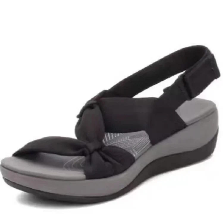Women Sandals 2024 Summer Closed Toe Roman Women Bow Platform Wedges Sandals Women Sandals Plus Size 42