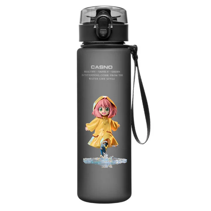 SPY x FAMILY Water Bottle Q Version Kawaii Cartoon Anya Single Portrait Printing 560ML Sport Water Cup Plastic Water Bottle Gift