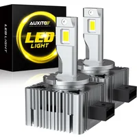 AUXITO 2 uds Turbo D1S bombillas de faros LED D2S D4S D3S faros LED 6000K blanco 30000LM 120W bombillas de repuesto para faros delanteros de coche
