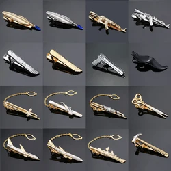 High quality men's women's tie clips aircraft ships machine guns model clips business suits shirts accessories jewelry wholesale