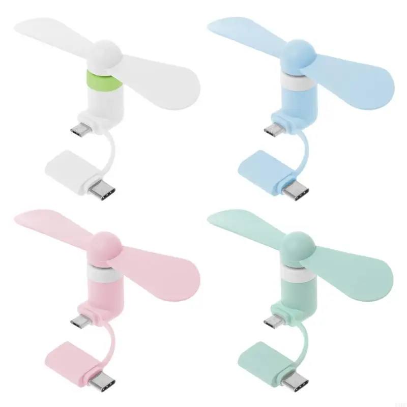 Travel Portable Cell Phone Mini Fan Type-C Micro USB C Cooling Cooler For Android Smartphone Fans 83CF