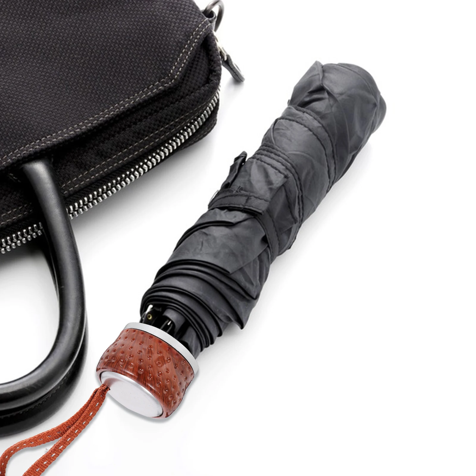 

2Pcs Foldable Umbrella Handle Replacement Plastic Sturdy Anti Slip 15-16mm Screws Rain and Uv Umbrella Accessory