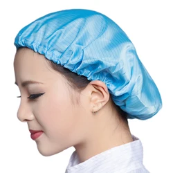 Anti-static Hat Work Cap Dustproof Cap Shower Cap Type Protective Hat for Men Women, White, Yellow, Pink, Blue