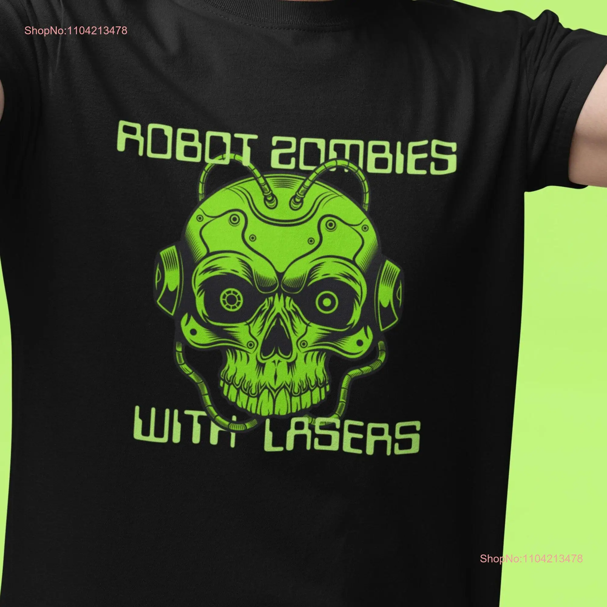 Necrons T Shirt for Wargamers Robot Zombies with Lasers long or short sleeves