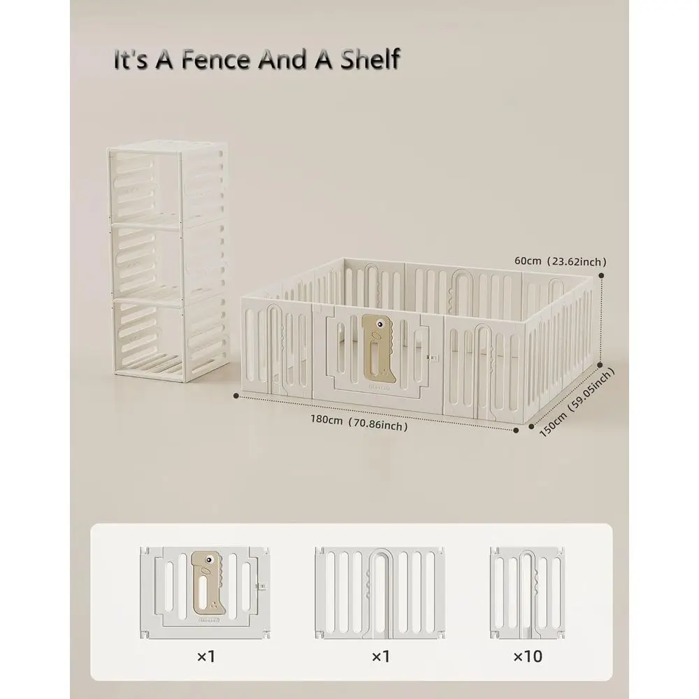 ساحة لعب للرضع، روضة أطفال بلاستيكية متينة للأطفال من عمر 6 إلى 12 شهرًا، منطقة لعب آمنة مقاس 71 × 59، سياج أطفال داخلي/خارجي #2