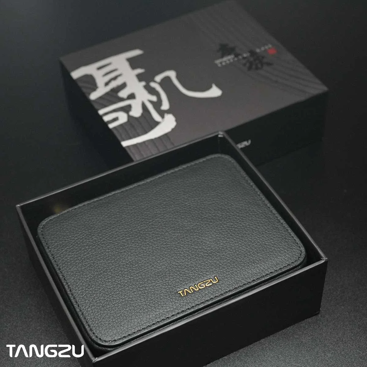 Imagem -02 - Tangzu-premium Couro Fone de Ouvido Case para Fones de Ouvido Earbuds Bolsa Áudio Acessórios Compacto e Versátil Cabos