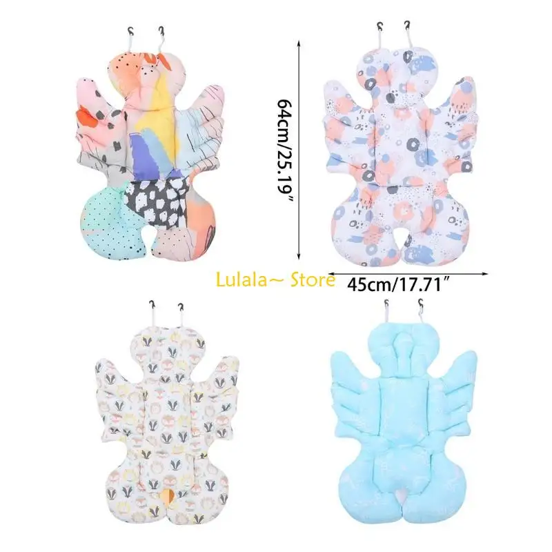 Y4QA Soft Infant Body & Head Support Chusion Pad Cotton Baby Stroller Mat Comfortable