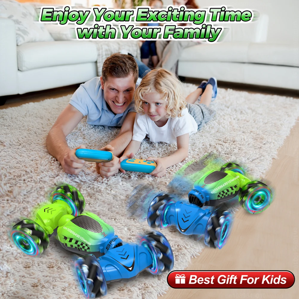 4WD RC Stunt Car Toy 2.4G Radio Remote Control Watch Gesture Sensor Rotation Twist Drift Car Vehicle Toy dla dzieci Prezent dla dzieci