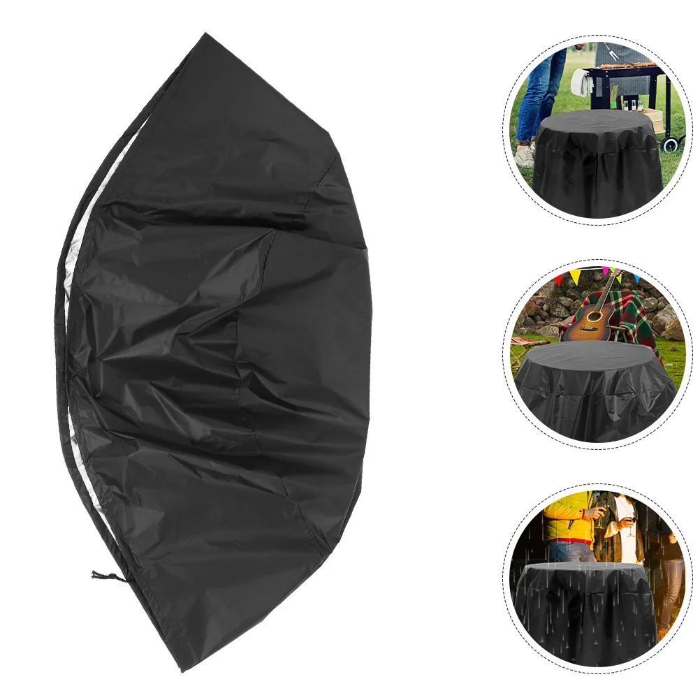 

210d Waterproof Bbq Grill Cover Heavy Duty Round Outdoor Cooking Patio Protector Camping Grill Cover Round Stock Tank