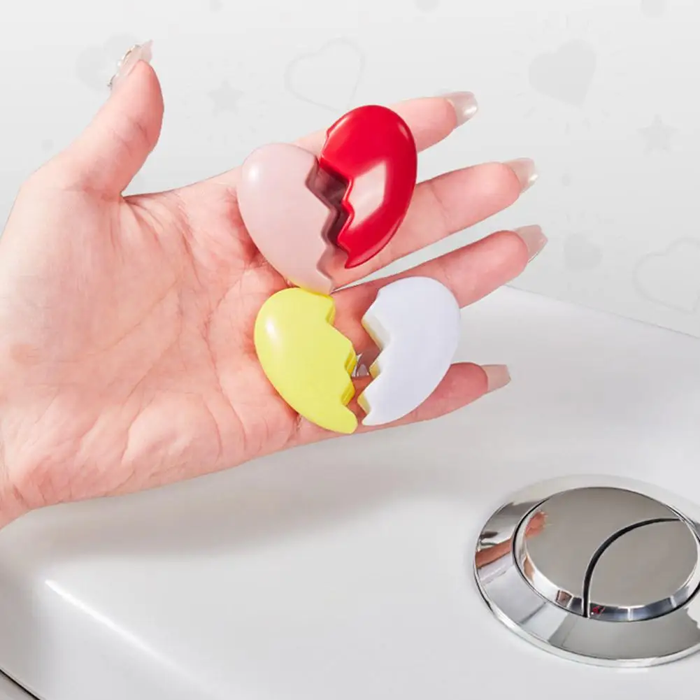 Heart Handle Toilet Press Button Long Nail Protector Press Tank Push Switch Toilet Bath Room Water Press Flush Button Home Tool