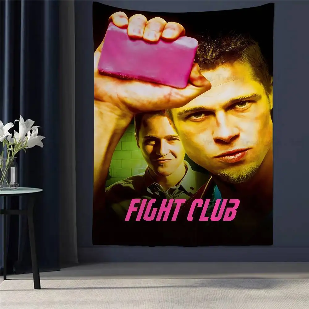 

Retro Movie Posters Film Fight Club Tapestry Wall Hanging Hippie Wall Hanging Bohemian Wall Tapestry Mandala Wall Hanging Sheets