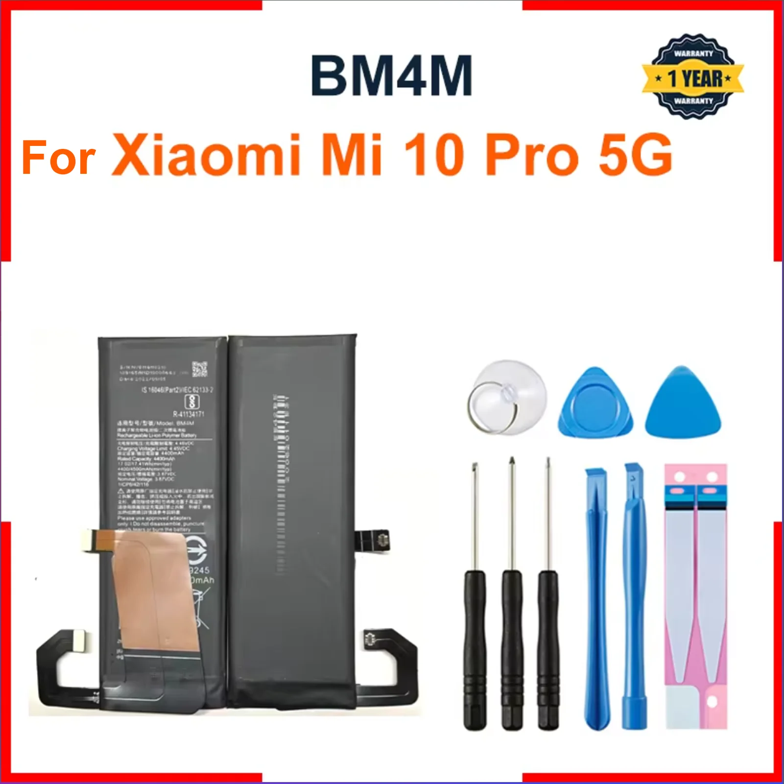 Battery BM4M For Xiaomi Mi 10 Pro 5G BM4N For Xiaomi Mi10 5G Genuine Phone Bateria Batteries +Gift Tools