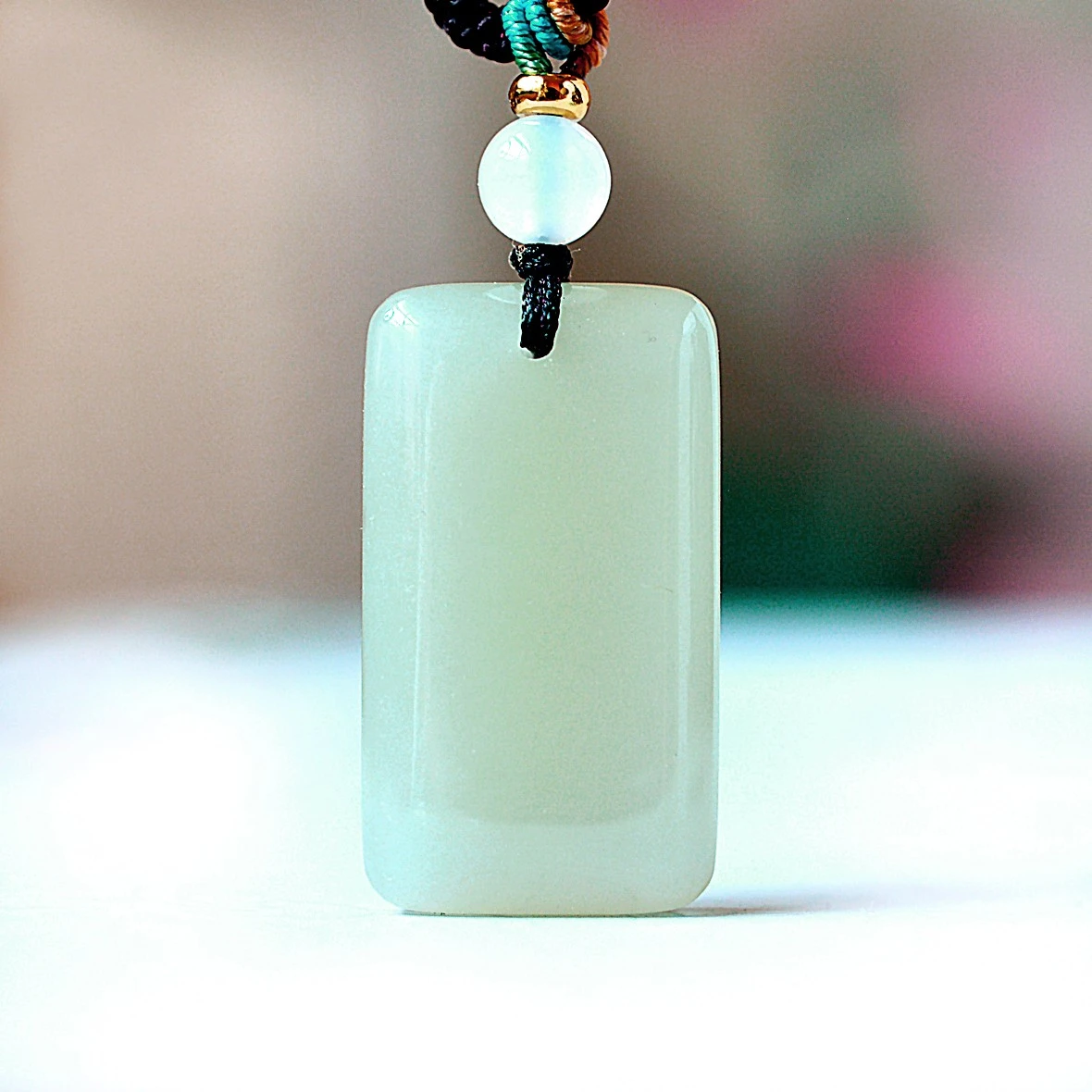 

Natural High Quality Chinese Jade Certified Hetian Jade Blank Pendant Necklace Men Women Nephrite Jades Stone Lucky Charm Amulet