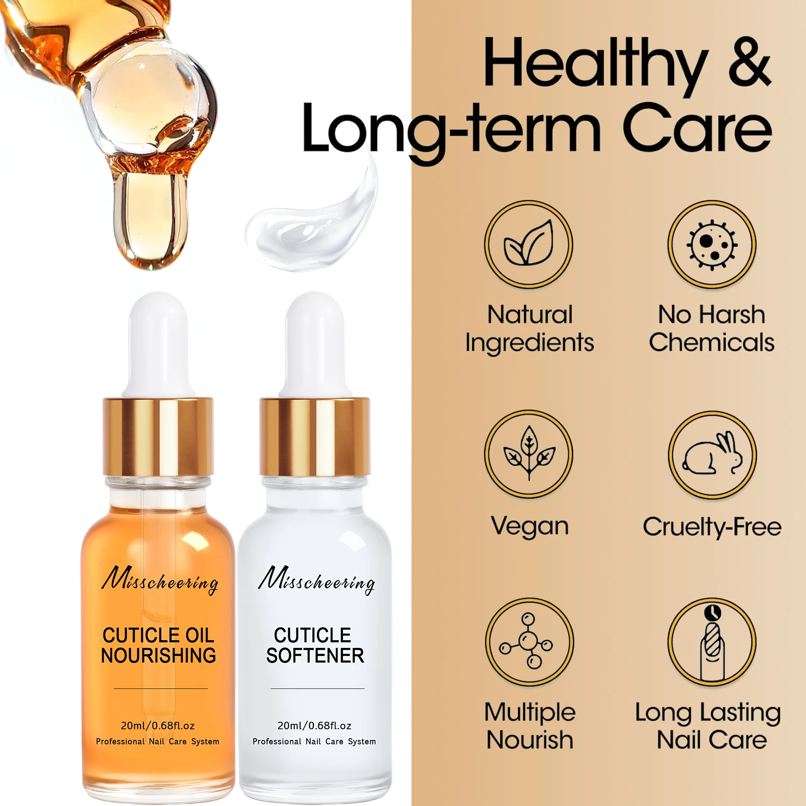 20ml キューティクル栄養オイル ダメージを受けた爪を補修 ビタミン配合 ネイルケアオイル 柔らかく保湿し強化