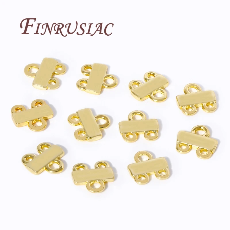 18K Gold Plated Pendant Bails Connector For Jewelry Making,2/3 Strand Layer Clasps For DIY Necklace Bracelets Accessories