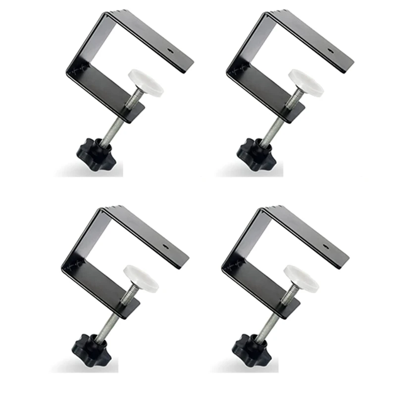 

4Pcs Drawer Front Installation Clamp Cold-Rolled Steel Clamp Black For Woodworking,For Tables Desk Mount