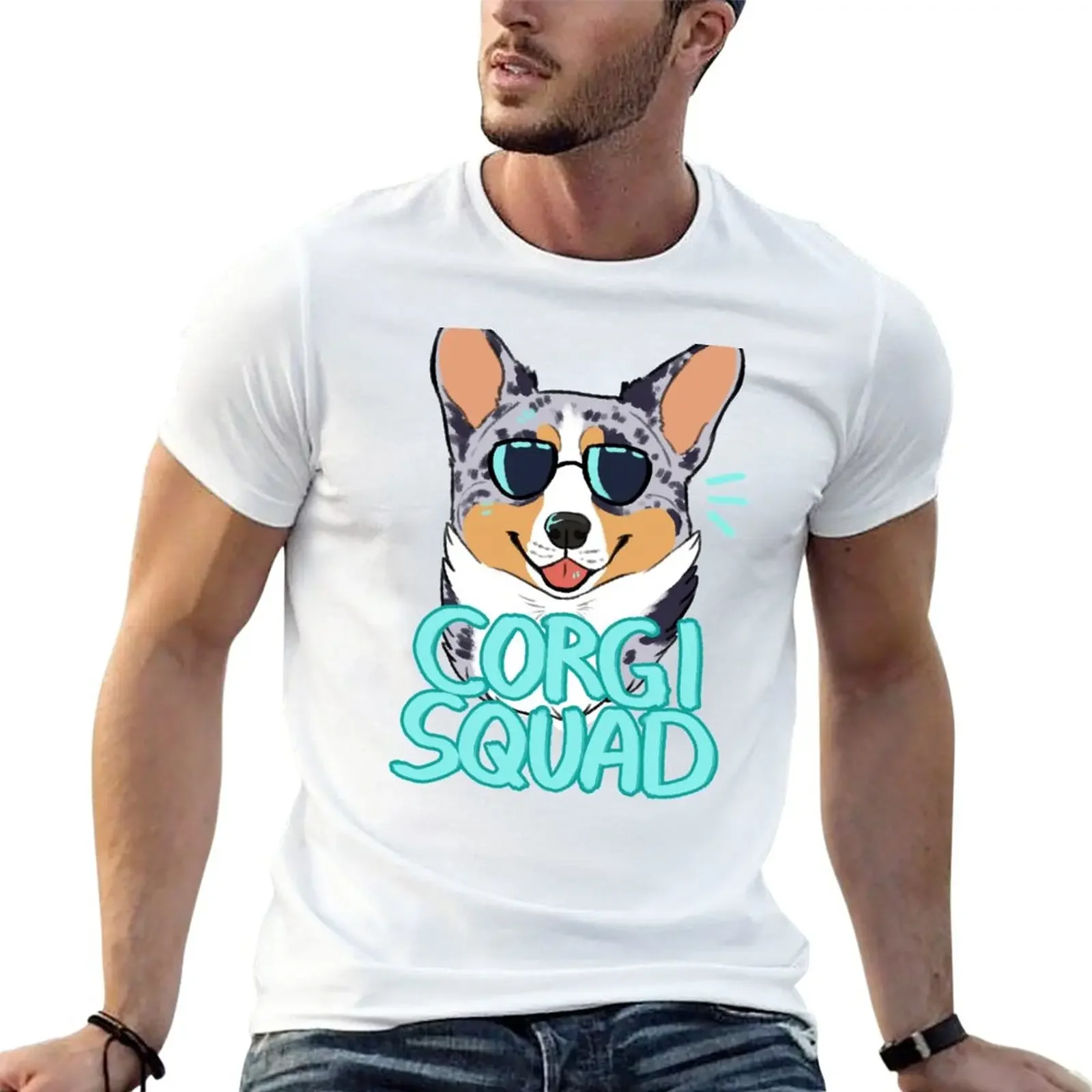 CORGI SQUAD (merle tricolor) T-Shirt funnys sweat mens t shirt graphic