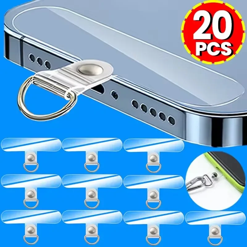 Transparent Universal Detachable Phone Lanyard Clips Card Wrist Cord Straps Patchs Tether Tabs for Samsung Iphone Huawei - view 2