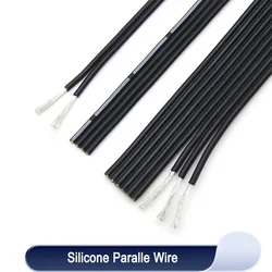 2/5/10m Silicone Parallel Wire 2P 4P 6P 8P 14P Multi-core 30 28 26 24 22 20AWG High Temperature Resistant Fexible Copper Cable
