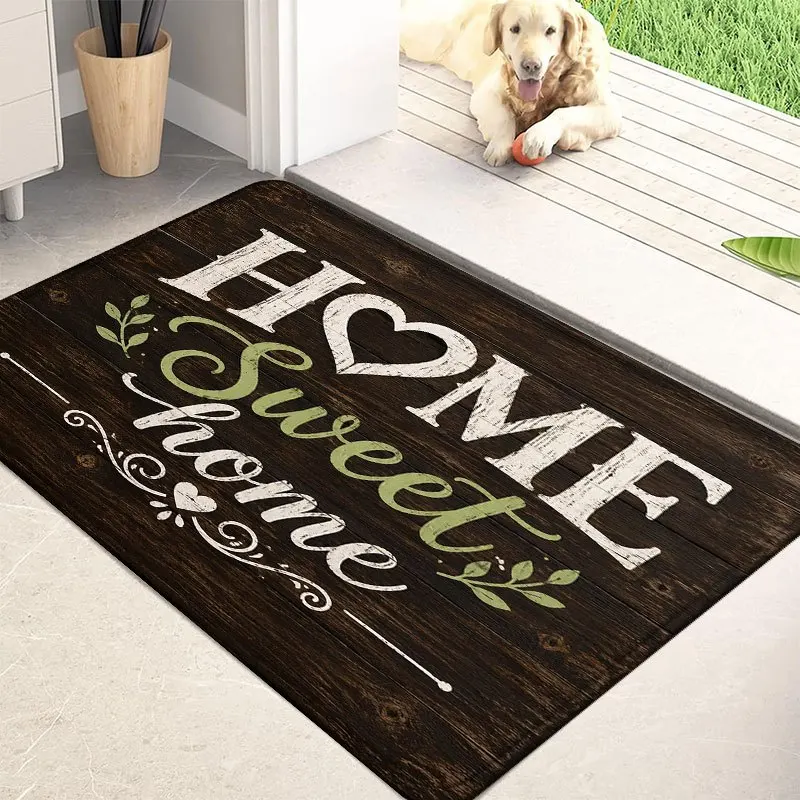 Rainbow HOME Paw‑Focus Non‑Slip Doormat, Color Block Welcome Rug, Entry Mat for Front Door Porch Indoor Outdoor Living Space