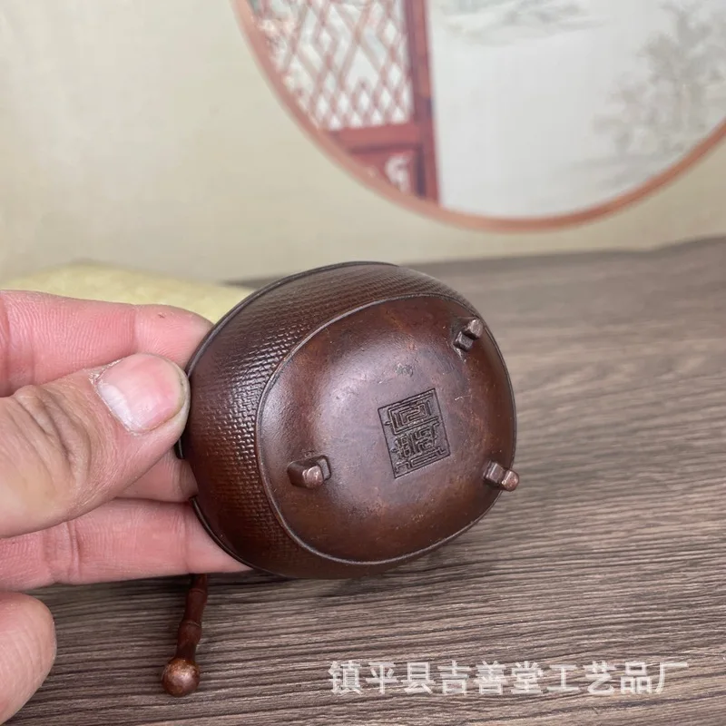 Dragon-patterned fan-shaped incense burner, living room coffee table, TV cabinet, antique display shelf, decorative crafts