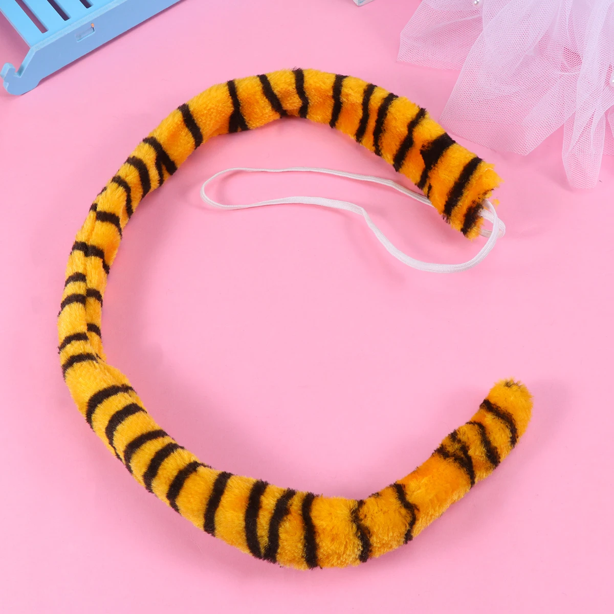 

Хвост с рисунком тигра, детские костюмы для взрослых, ткань с мультяшными животными, прочный практичный реквизит для вечеринки, фото, хвост тигра, Рождество, Пасха