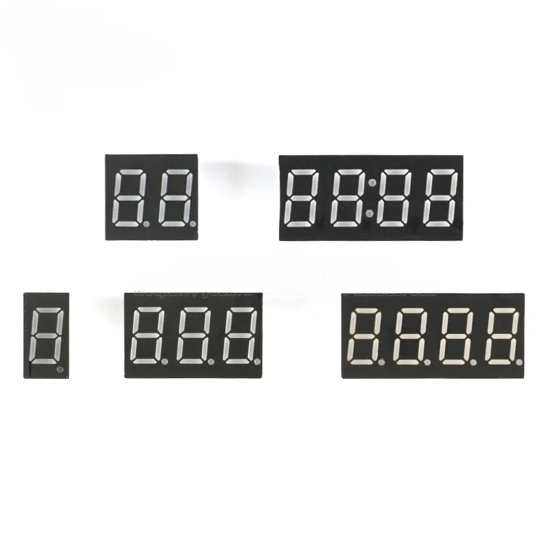 10PCS 0.36 inch 1/2/3/4 digit digital display tube with co negative/co positive red highlighted digital display tube clock