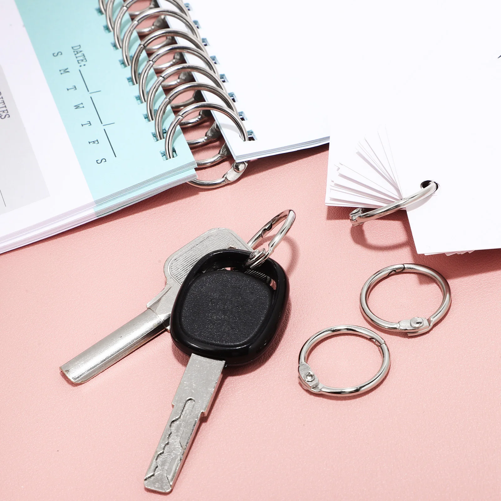 120Pcs Metal Rings Tight Closure Smooth Touch Wide Application Scrapbooks Notebooks Keys Flashcards Binder Supplies