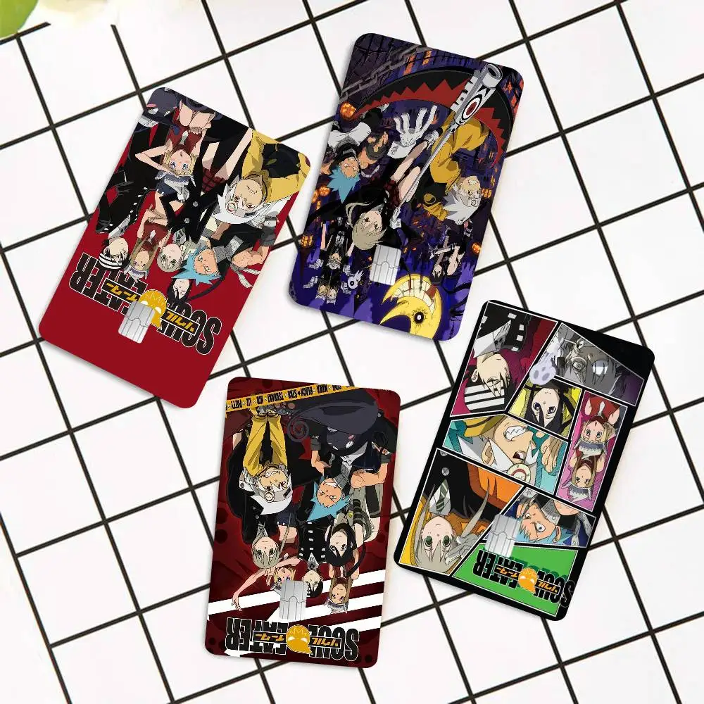 S-Soul Eater Anime Anime Cartoon Sticker Film Skin for Credit Card Debit Bank Bus Card
