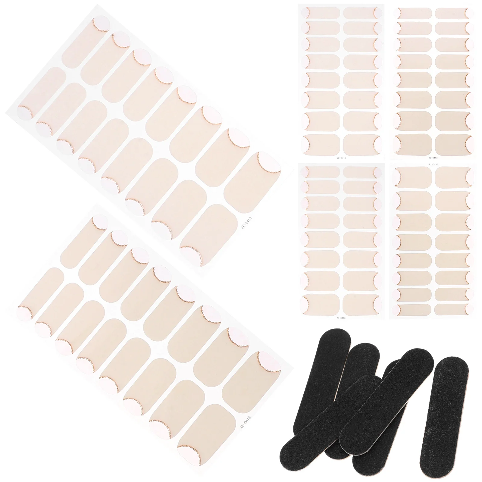 

1 Set Art Stickers Diy Manicure Decals For Women Full Nail Wraps Short Nails Fingernail Decorative Strips Manicure Supplies Nail