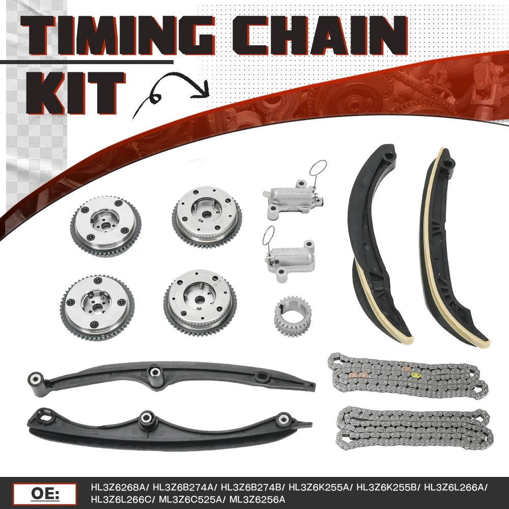 Timing Chain Kit W/Phasers For Ford F150 Expedition Navigator 3.5L 17-24 For Ford Expedition 18-24