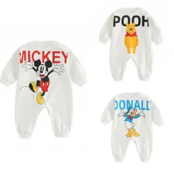 Cartoon Disney Newborn Jumpsuit Cotton Autumn Baby Romper Toddler Girls Boys Clothes Infant One-Piece Kids Onesie clothes