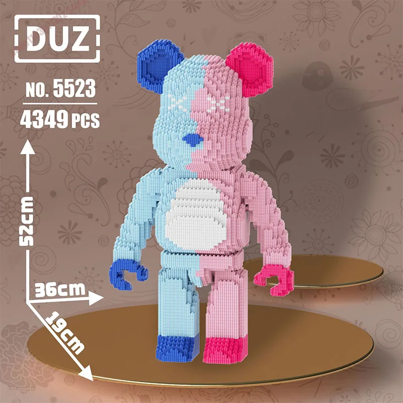 

MOC Bearbrick 3D Microparticles Violent Bear Building Blocks Mini Model Micro Diamond Decoration Assembled Bricks Children Toys