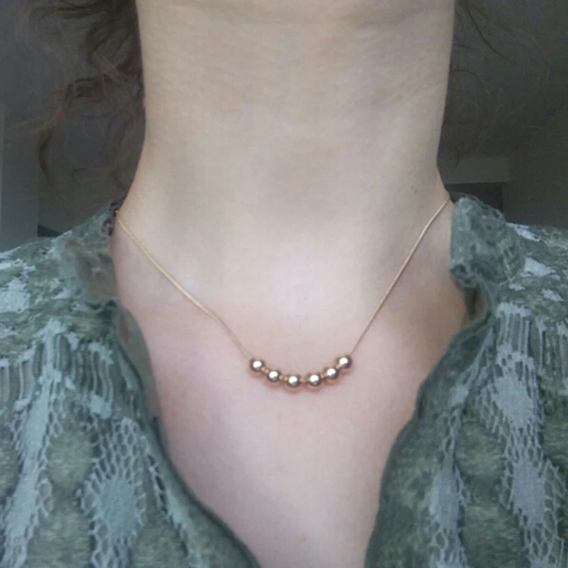 Small Bead Ball Rose Gold Color Pendant Necklace Jewelry CZ Crystal Wedding Gift For Women Top Quality ZYN267 ZYN268