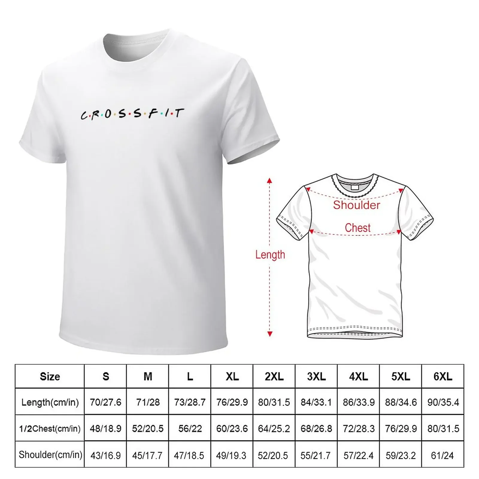 Crossfit Friends T-Shirt kawaii clothes summer top plain black t shirts men