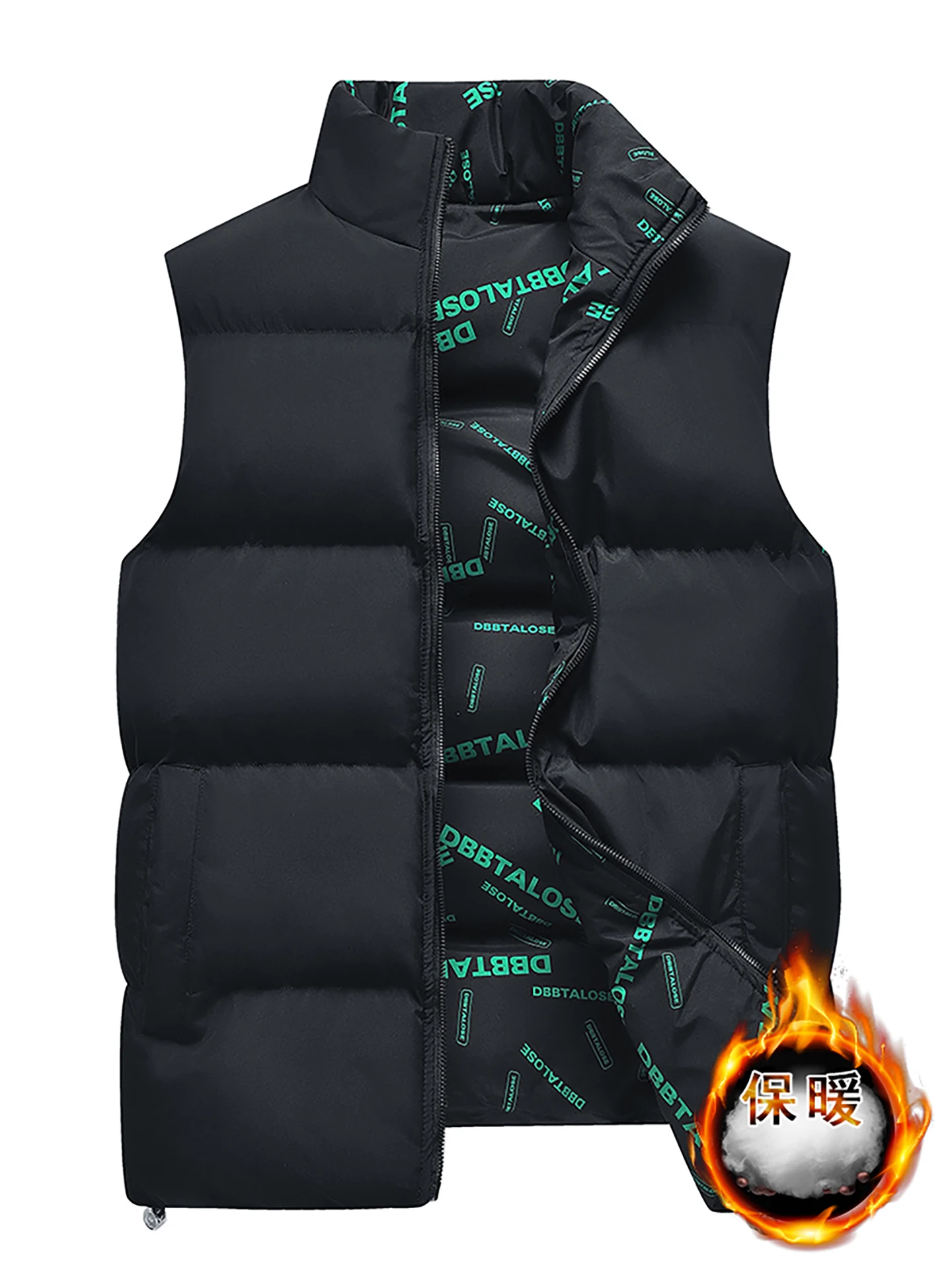 

Мужской хлопковый жилет Nainiu: модный, теплый, для работы на улице, в корейском стиле, с подплечниками, стандартный крой, длинный рукав, на молнии