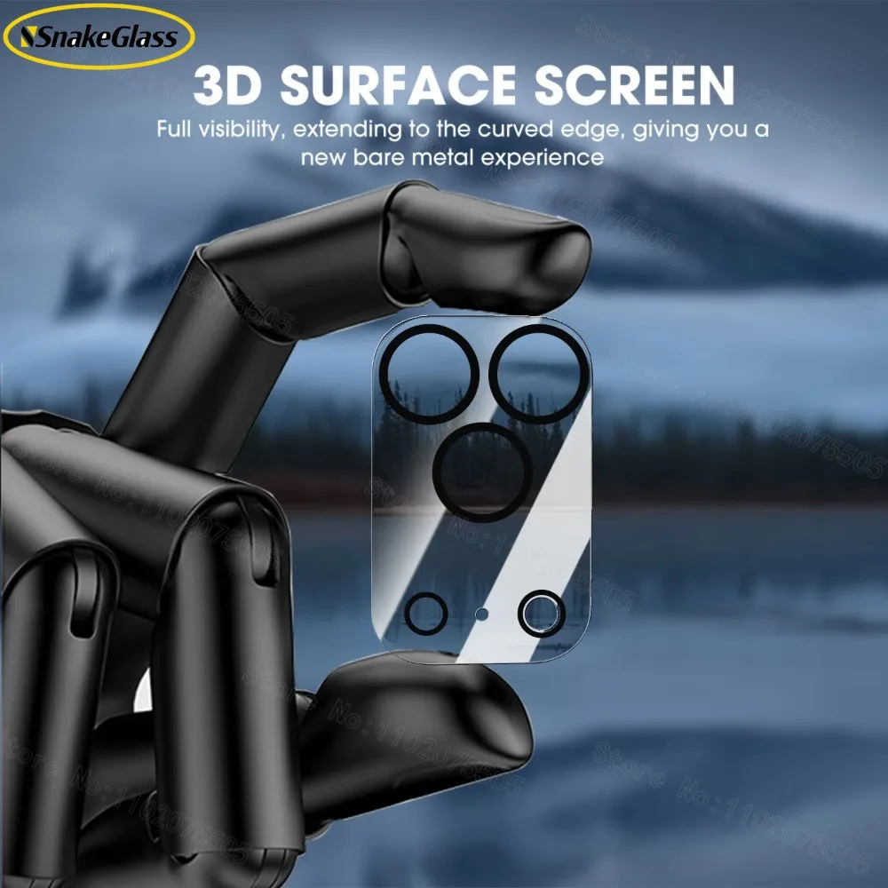 

6-In-1 HD Full Coverage 9D Tempered Glass Screen Protectors+Lens Films for iPhone 13/14/15/16/17/Pro/Pro Max/Air/16e 16 15 Plus