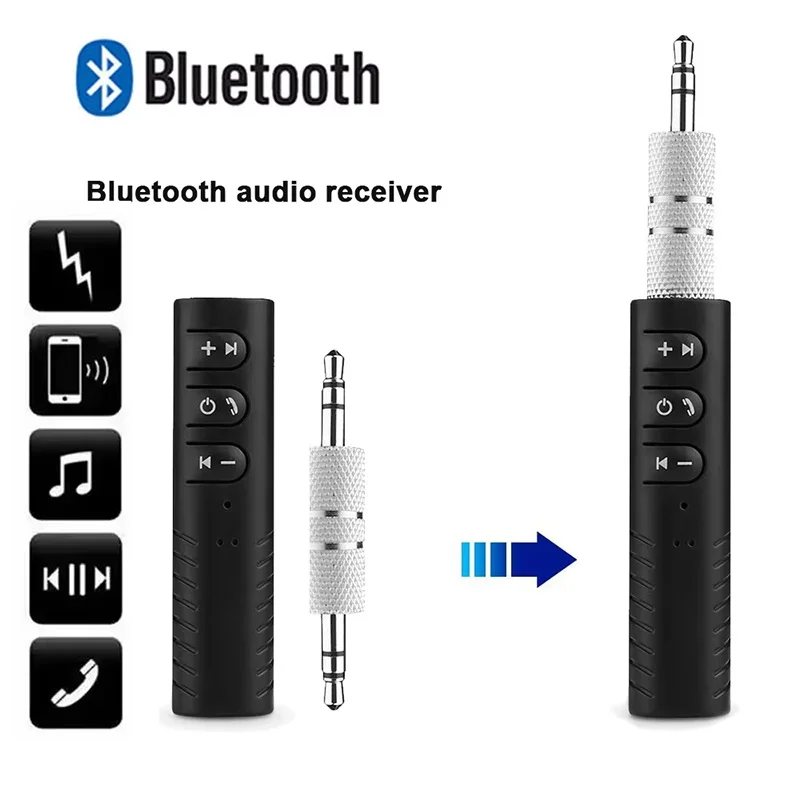 

Car Bluetooth 5.0 Receiver Transmitter Receiver Adapter 3.5mm Jack Stereo Music Audio Car Kit Speaker Amplifier Wireless Adapter